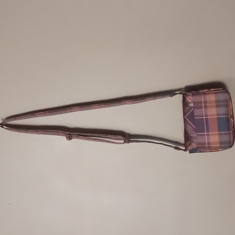 Herschel Plaid Mini Crossbody Purse w Snaps - Picture 2 of 11